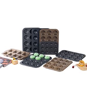 Molde para hornear, molde para mini pasteles redondos de 12 cavidades, molde para cantinflas, molde para shortcakes, molde para galletas individuales - Product Image 1