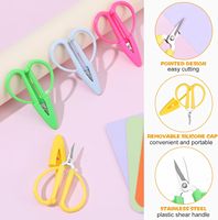 Petites ciseaux de voyage avec poignée en silicone, mini-ciseaux de sécurité pour la broderie, la couture et le patchwork