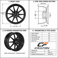 Jantes forgées monobloc CF 6061-T6 20 21 22 pouces 5*130 PCD compatibles avec Porsche Taycan Cross Turismo, jantes personnalisées ODM