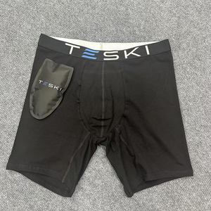 Calzoncillos Boxer Largos Deportivos CELINNE con Estampado Personalizado, Tela Elástica Suave, Ropa Interior Masculina Cómoda con Paquete Refrigerante - Product Image 1