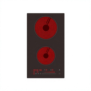 Table de cuisson encastrable en céramique à double brûleur 3000W avec contrôle tactile par capteur OEM ODM - Product Image 1