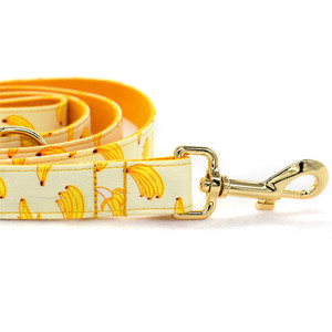 Collier <span class=keywords><strong>banane</strong></span> jaune en coton pour chien, accessoire animaux de compagnie, boucle en métal en or rose, en polyester, pour la sécurité, tendance - Product Image 2