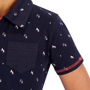Polo équitation pour garçons, Polo à manches courtes, col en coton, Golf, garçons - Product Image 5