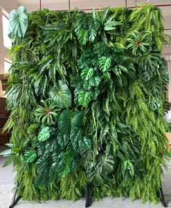 Decorazione Verticale con Piante Artificiali Verdi, Produttori di Pareti Verdi, Giardino Verticale - Product Image 3