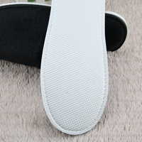 Chaussons jetables noirs pour salon, spa, hôtel avec semelle noire, chaussons cadeaux