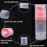 Emballages de sérum pour soins de la peau en plastique PP coloré, 5 ml, 10 ml, 15 ml, 30 ml, mini flacons à pompe sans air jetables en plastique pour lotion hydratante