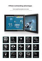 Moniteur à écran tactile de 21 pouces Moniteur à écran tactile résistif industriel Machine tout-en-un Ordinateur intégré mural