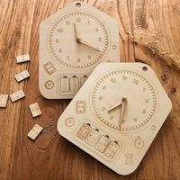 Juguete Educativo de Madera para Niños en Edad Preescolar, Reloj Arquitectónico para Armar, 28 Bloques, Rompecabezas de Aprendizaje Temprano, Reconocimiento del Tiempo, Cognitivo