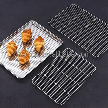 Fabriek Goedkope Prijs Zware Ronde Bbq Rvs Grill Rooster Bbq Accessoires Custom Size Non-Stick Grill Rooster