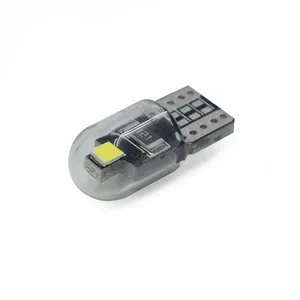 Lâmpada LED T10 W5W para carro, lâmpada com cunha 2SMD 3030 de 12-24V, lâmpada de lado para automóvel, luz de marcação lateral