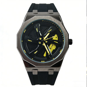 Reloj de Cuarzo de Aleación Poligonal en Oferta, Esfera Giratoria, Luminoso, Resistente al Agua, Moderno, Casual, para Hombre - Product Image 4
