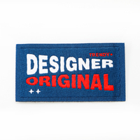 Meilleure vente d'usine Etiquettes tissées avec logo de mode personnalisées Etiquettes de vêtements Etiquette de cou de luxe avec les plus populaires
