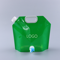 Sachet Doypack à bec verseur personnalisé imprimé 5L avec grande poignée, thermoscellé, pour emballage de liquides alimentaires et d'eau