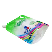Sacs de liquide en plastique personnalisés 1L 2L 3L 4L 5L Bec verseur et bouchon de détergent à lessive de conception debout unique