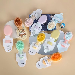 Mohei Scalp Massage <b>Hair</b> <b>Brush</b> 15-20Cm Plastic Cushion Comb For <b>Children</b> Portable With Heat Transfer Printing - Product Image 2