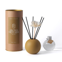 Diffuseur de parfum d'intérieur en céramique à bâtonnets, revêtement effet peau luxueux, longue durée, non toxique, marque privée