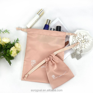 Sac à chaussures de vélo unisexe personnalisé avec logo, toutes saisons, avec cordon de serrage, en satin <span class=keywords><strong>rose</strong></span>, pour chaussures de vélo - Product Image 6