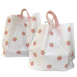 Offre spéciale, sacs à provisions roses à fond carré en plastique personnalisés, sacs-cadeaux <span class=keywords><strong>de</strong></span> Noël en vrac, articles d'épicerie d'exposition - Product Image 2