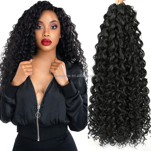 <span class=keywords><strong>Gogo</strong></span> Curl 10 pouces 14 pouces 18 pouces Vente en gros de cheveux bouclés pour tresses au crochet Ombre Boucles ondulées <span class=keywords><strong>Go</strong></span> <span class=keywords><strong>Go</strong></span> Vague d'eau avec des extrémités bouclées - Product Image 1