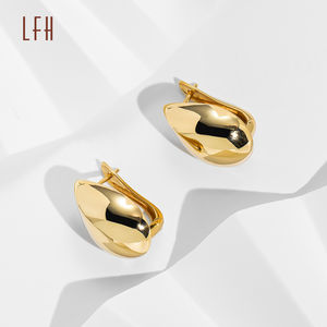 Pendientes de Oro Puro de 18K, Pendientes de Oro Real de 18k con Forma de Gota de Agua, Pendientes al por Mayor, Joyería de Oro Saudí, Pendientes de 18k Empeñables - Product Image 4