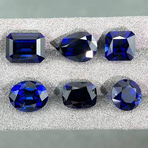 Saphir bleu de laboratoire Wangfu, taille <span class=keywords><strong>rose</strong></span>, taille radiant, formes multiples, pierre précieuse en vrac à changement de couleur pour la fabrication de bijoux, vente en gros - Product Image 1
