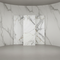 Revêtement mural en PVC luxueux et moderne, inspiré du marbre blanc, avec veinage doré fin, 100 % imperméable, résistant aux taches, durable, pour chambre et salle à manger