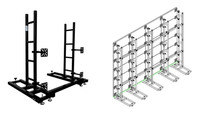 Soporte de tierra, kit de pantalla Led, soporte de pila 4m x 3m en venta