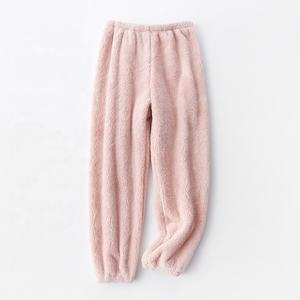 <span class=keywords><strong>Pantaloni</strong></span> Pigiama <span class=keywords><strong>in</strong></span> Peluche per Donne, Comodi e Morbidi con Vita Elastica, Caldi <span class=keywords><strong>Pantaloni</strong></span> <span class=keywords><strong>in</strong></span> Pile Tinta Unita con Polsini Colorati - Product Image 6