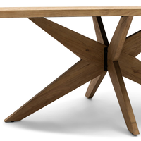 Table à manger carrée de style vintage français en chêne recyclé massif AY-2627-3 Falcon Crest, écologique, fabriquée à la main, pour salle à manger d'hôtel