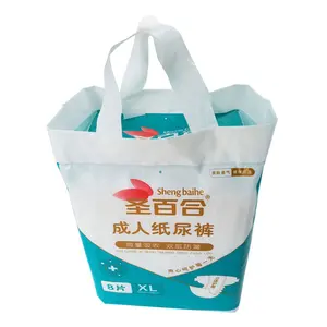 Popok kertas profesional pabrikan 8 buah ukuran Xl Shengbaihe popok dewasa dalam jumlah besar