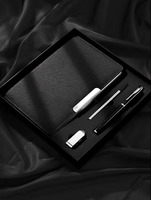 Set de Regalo de Cuaderno Corporativo Promocional de Primera Calidad con Memoria USB, Bolígrafo Recargable, Recuerdo de Feria Comercial, Artículos de Regalo, Set en Caja de Regalo