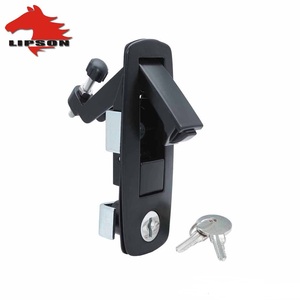 Serrure de porte de panneau de bouton poussoir de haute qualité ZDC matériel enduit de poudre noire 20mm - Product Image 1