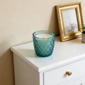 Portavelas de Vidrio de Colores con Relieve, para Velas Aromáticas, con Efecto de Luz y <span class=keywords><strong>Sombra</strong></span>, para Ambiente Navideño, Soporte para Velas de Té - Product Image 1