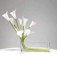 Fleur artificielle de lys calla en soie, inaltérable, pour centre de table de restaurant, entrée de bureau, décoration intérieure, artisanat floral DIY