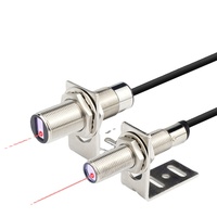 LUOSHIDA Capteur de diffusion laser M12 Lumière rouge visible 660nm DC10-30V NPN PNP NO NC 2-3mm Spot