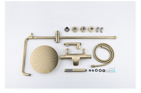 Robinets de douche muraux, salle de bain, ensemble moderne de système de douche en or brossé brossé brossé brossé livraison gratuite