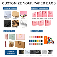Sacs en carton de luxe pour cosmétiques, bijoux et vêtements, avec poignée en ruban, design de logo personnalisé, matériaux recyclés pour la vente en gros