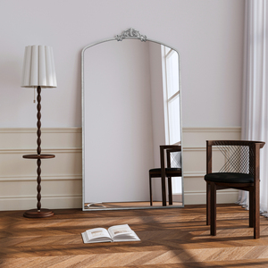 Full Length <b>Mirror</b> 36x66 Inch Vintage Ornate Arched Metal Framed Floor <b>Mirror</b> Dressing <b>Mirror</b> Oversized Wall <b>Mirror</b> - Product Image 4