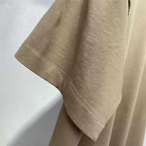 T-shirt à manches courtes en coton 100% pour homme avec logo personnalisé, qualité supérieure, col rond côtelé, épaules tombantes, coupe décontractée régulière - Product Image 1