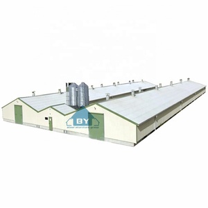 Poulailler pour 10000 poulets structure préfabriquée en acier à structure légère poulailler bâtiment de ferme avicole - Product Image 1