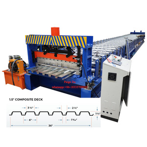 Gauge 20 Composite B <strong>Decking</strong> <strong>Floor</strong> 36'' Galvanized <strong>Floor</strong> Deck Roll Forming <strong>Machine</strong> for USA Market - Product Image 1