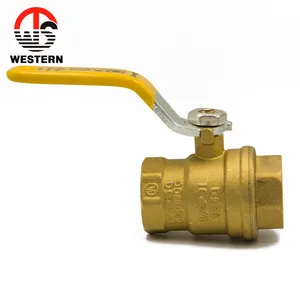 Cina fabbricazione sabbia lucidata 600Wog 1/4 "-4" BSP NPT filo bronzo pieno foro in ottone forgiato valvola a sfera del Gas