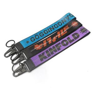 Custom Embroidered Silk Screen Logo Motorcycle Flight <b>Lanyard</b> Key Chain Wrist Strap Keychains Carabiner Short <b>Lanyards</b> - Product Image 5