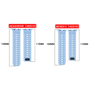 Paquete al por menor Banda inteligente hueca de dos tonos Agujero transpirable Silicona magnética 49mm Correa <span class=keywords><strong>Wach</strong></span> para Iwatch Series S10 9 <span class=keywords><strong>8</strong></span> - Product Image 5