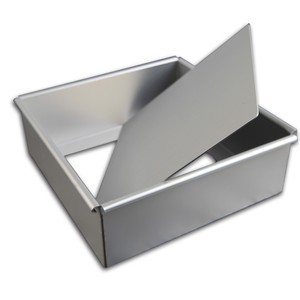 Molde cuadrado de pastel de fondo fijo de 4 ~ 14 pulgadas Aluminio de ánodo engrosado temprano antiguo - Product Image 5