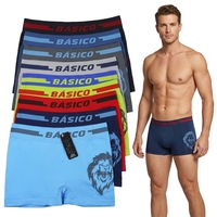 Vente en gros de nouveaux boxeurs personnalisés en fibre de polyester sans couture à haute élasticité pour hommes confortables à taille moyenne