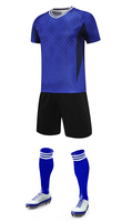 Seragam Sepak Bola Unisex Remaja Set Jersey Latihan dengan Celana Pendek Bahan Polyester Bernapas Logo Kustom Pakaian Tim Grosir