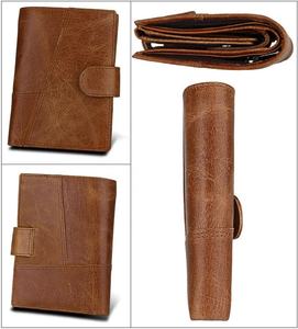 Andong Short <b>Wallet</b> Purse for <b>Men</b> Genuine Cow Leather RFID Block Anti-Theft Fashion Clutch <b>Wallets</b> Purses Man <b>Card</b> Holder Clip - Product Image 3