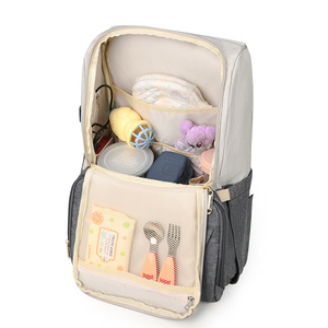 Tas popok multifungsi, tas ransel Laptop kapasitas besar dengan bantalan udara dekompresi dan Port USB - Product Image 6