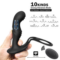 Analer Vibrator für Männer, Prostata-Massagegerät mit 10 Oszillationsmodi, Dildo, G-Punkt-Vaginalstimulator, Masturbatoren für Männer und Frauen